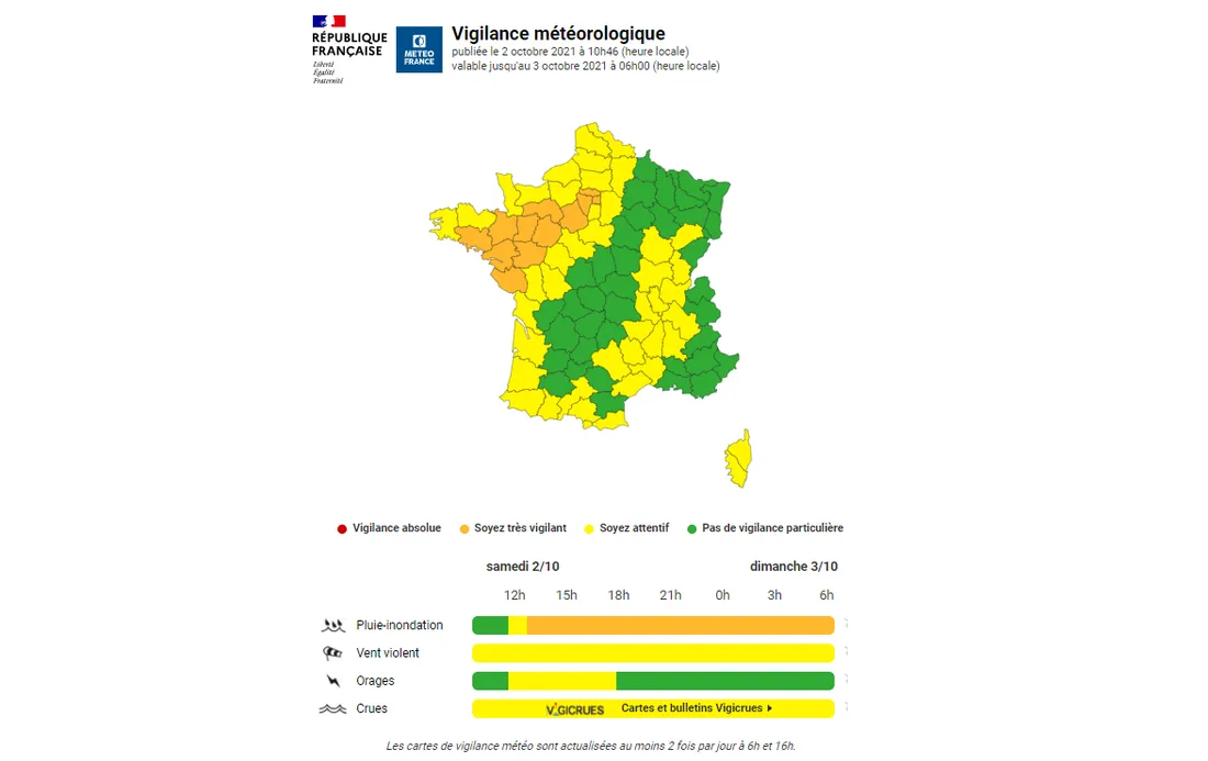 Une tempête déferle sur la France par l'ouest ce weekend. 